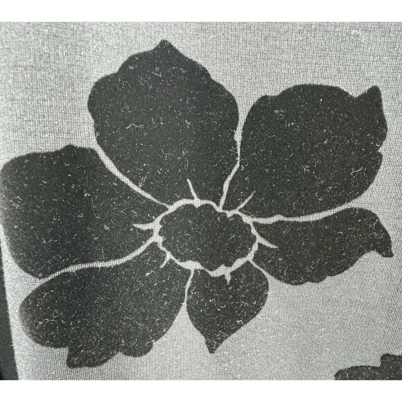 lands end NEW Black Flocked Velvet Floral Midi Dress Size 3X - Picture 5 of 8